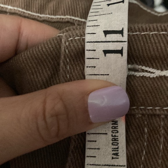 Refuge high rise carpenter cargo jeans brown medium 15.5” waist - Picture 6 of 8